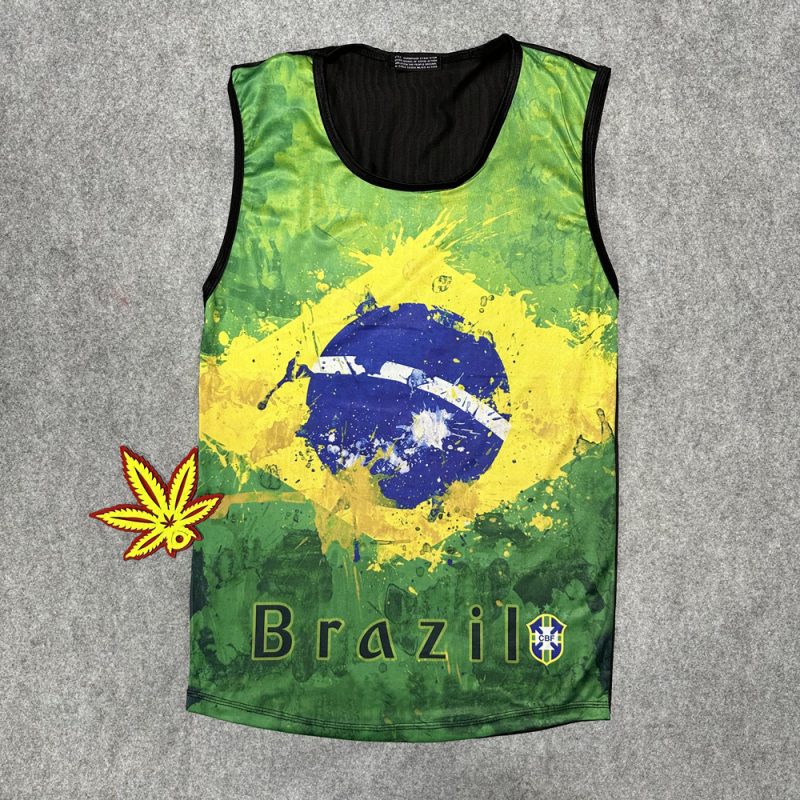 تاپ باشگاهی طرح دار طرح brazil کد 9B010 - Image 1