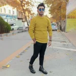 بافت یقه گرد زاپ دار طرح پروانه ای کد 95003