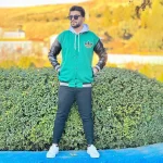 بامبر بیسبالی آستین چرم adidas سبز کد 60007 - Image 6