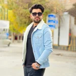 کت جین خزدار مردانه آبی روشن کد 12002 - Image 2