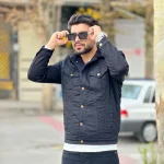 کت جین خزدار مردانه مشکی کد 12000 - Image 3