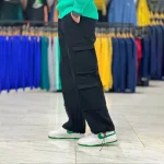 شلوار کارگو مردانه مشکی 50013 - Image 4