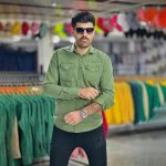 پیراهن کتان سبز کد 4003 - Image 3
