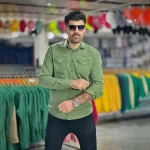 پیراهن کتان سبز کد 4003 - Image 3