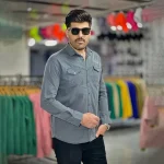پیراهن کتان طوسی سیر کد 4004 - Image 3