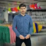 پیراهن جین آبی کد 4002 - Image 5