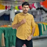 پیراهن کتان نخودی کد 4005 - Image 2