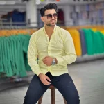 پیراهن بنگال کش لیمویی کد 4014 - Image 7