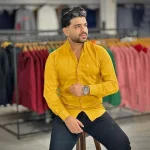 پیراهن بنگال کش خردلی کد 4013