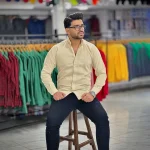 پیراهن بنگال کش کرم کد 4016 - Image 2