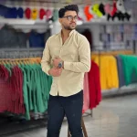 پیراهن بنگال کش کرم کد 4016 - Image 3