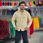 پیراهن بنگال کش کرم کد 4016 - Image 4