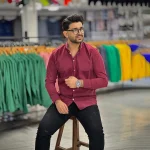 پیراهن بنگال کش زرشکی کد 4020 - Image 3