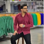 پیراهن بنگال کش زرشکی کد 4020 - Image 2