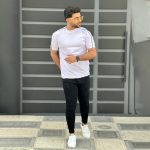 تیشرت سرشانه زیپی سفید کد 1010 - Image 5