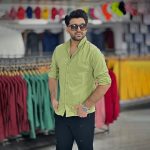 پیراهن بنگال کش سبز دریایی کد 4019 - Image 3