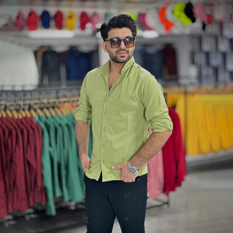پیراهن بنگال کش سبز دریایی کد 4019 - Image 3