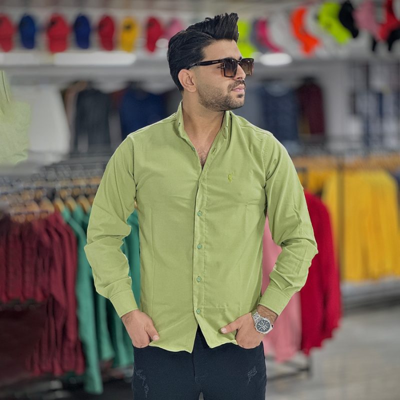 پیراهن بنگال کش سبز دریایی کد 4019 - Image 6