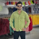 پیراهن بنگال کش سبز دریایی کد 4019