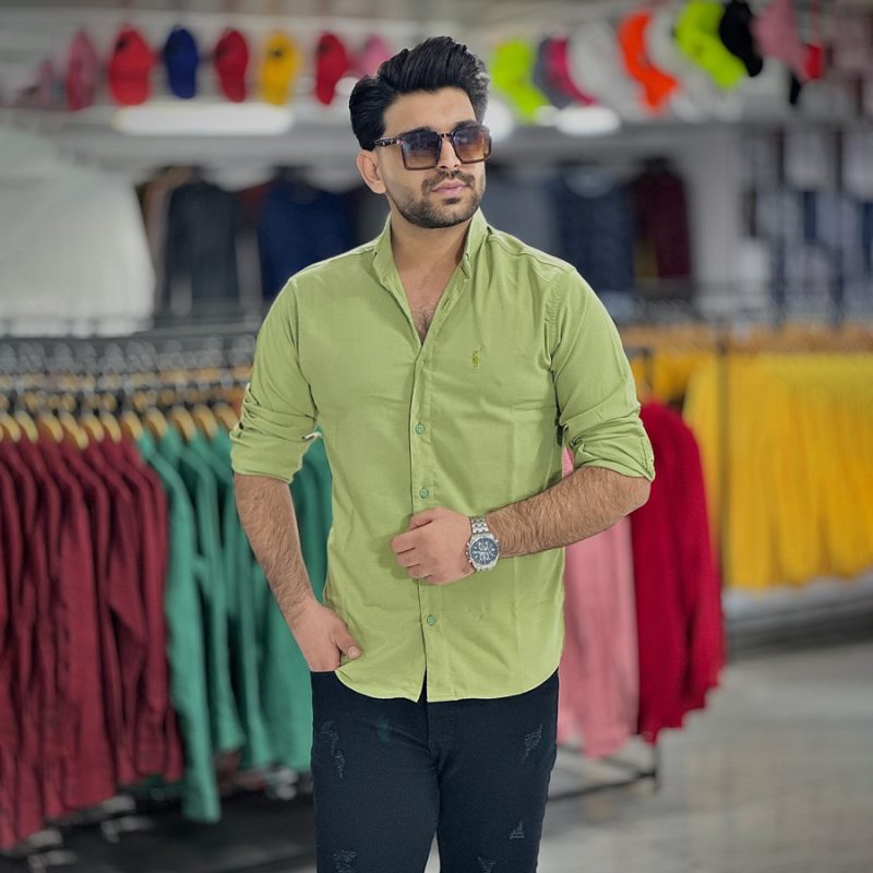 پیراهن بنگال کش سبز دریایی کد 4019 - Image 4