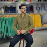 پیراهن بنگال کش سبز زیتونی کد 4015 - Image 4