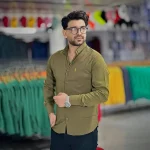 پیراهن بنگال کش سبز زیتونی کد 4015 - Image 2