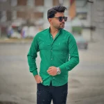 پیراهن بنگال کش سبز کد 4021