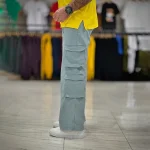 شلوار کارگو مردانه طوسی روشن کد 50021 - Image 3