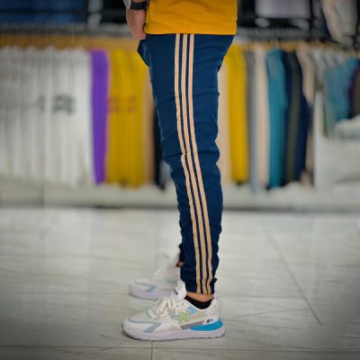 Navy blue three-striped cream slash code 50047