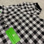 Checkered-shirt-with-puff-sleeves