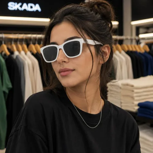 عینک زنانه سفید عینک آفتابی زنانه سفید
